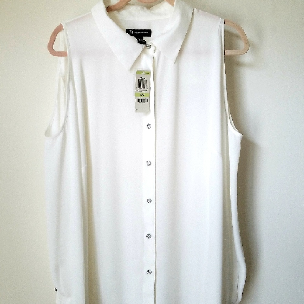 International Concepts Woman Sheer Blouse, sz 18W